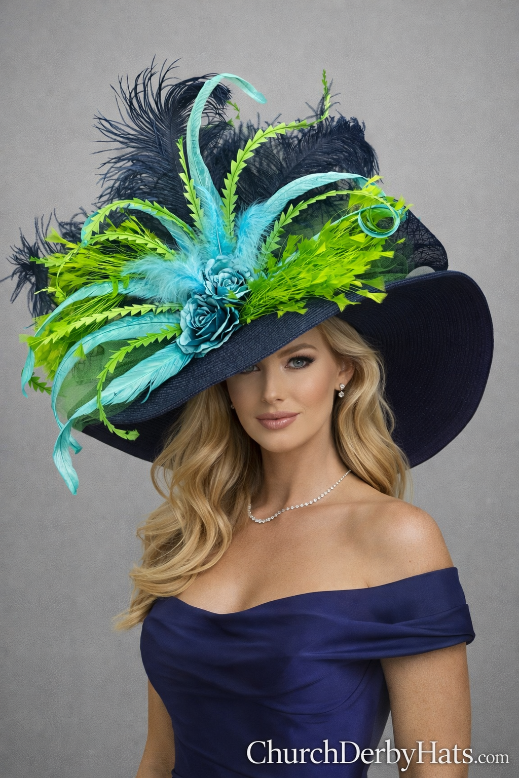 Aqua - Kentucky Derby Hat