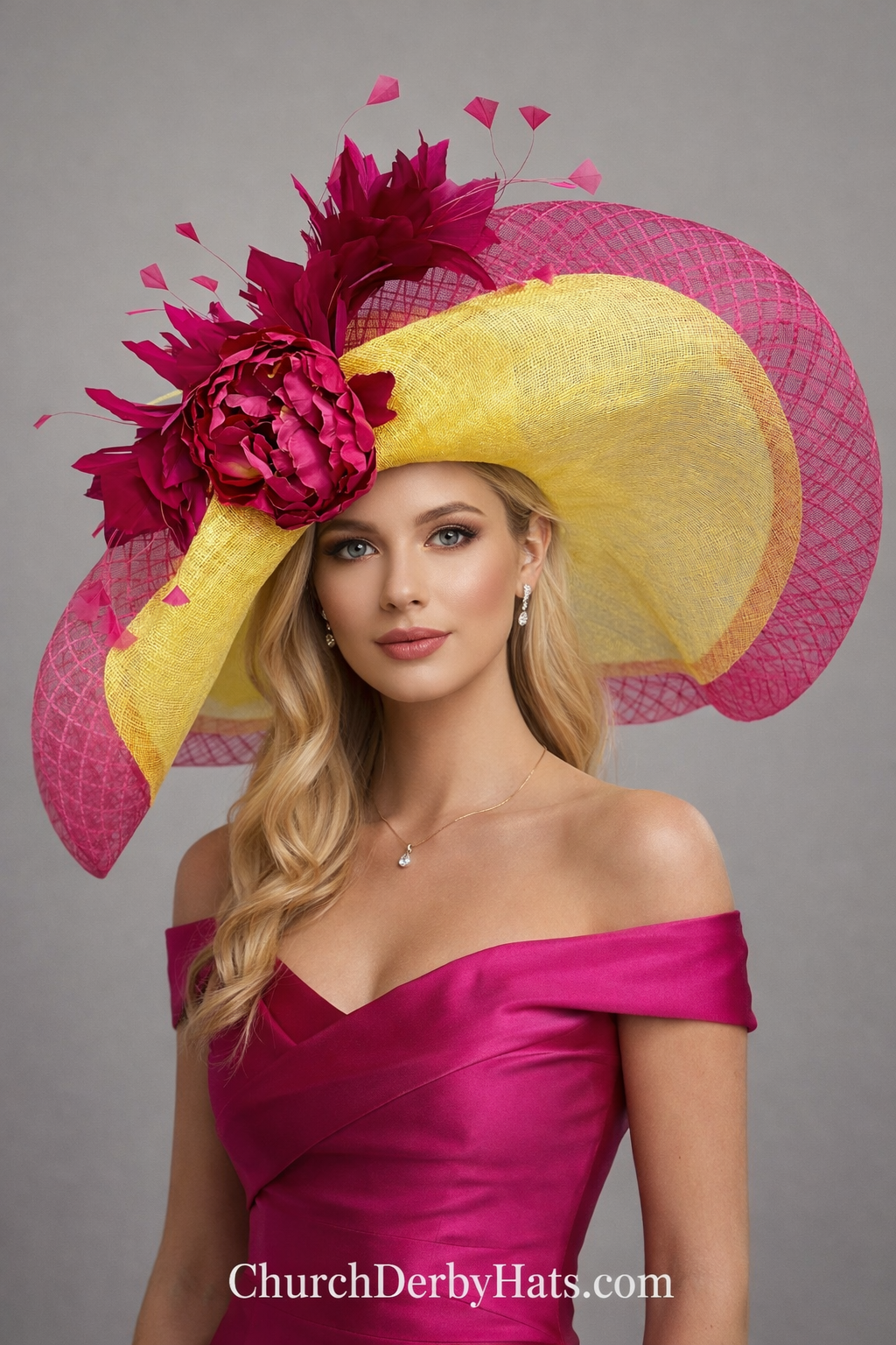 Rebecca - Sinamay Kentucky Derby Hat