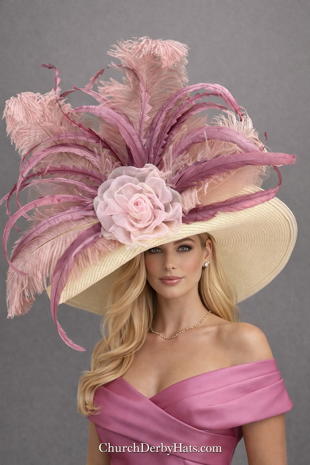 Elizabeth Blush - Kentucky Derby Hat