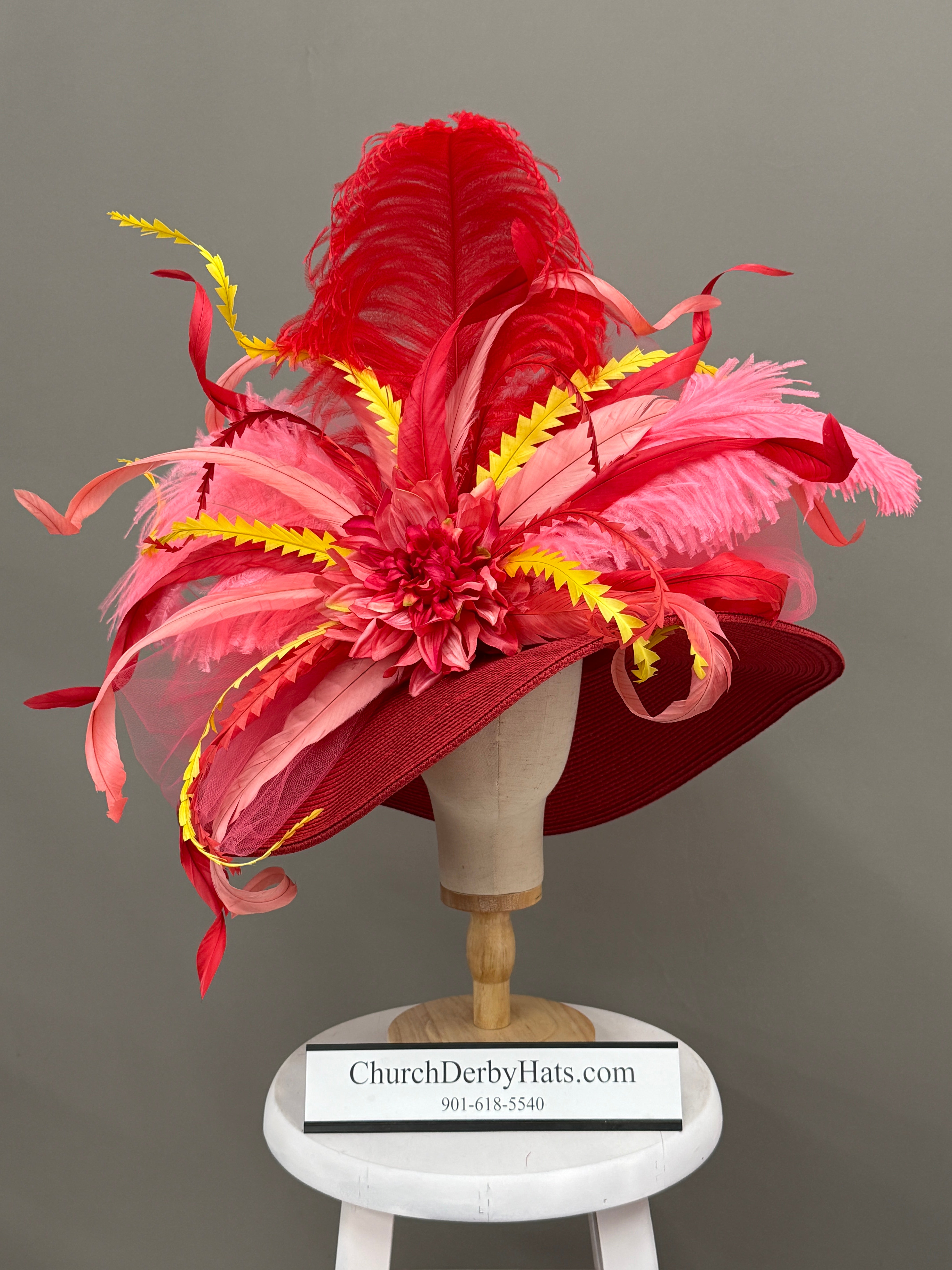 Rochelle Red - Kentucky Derby Hat