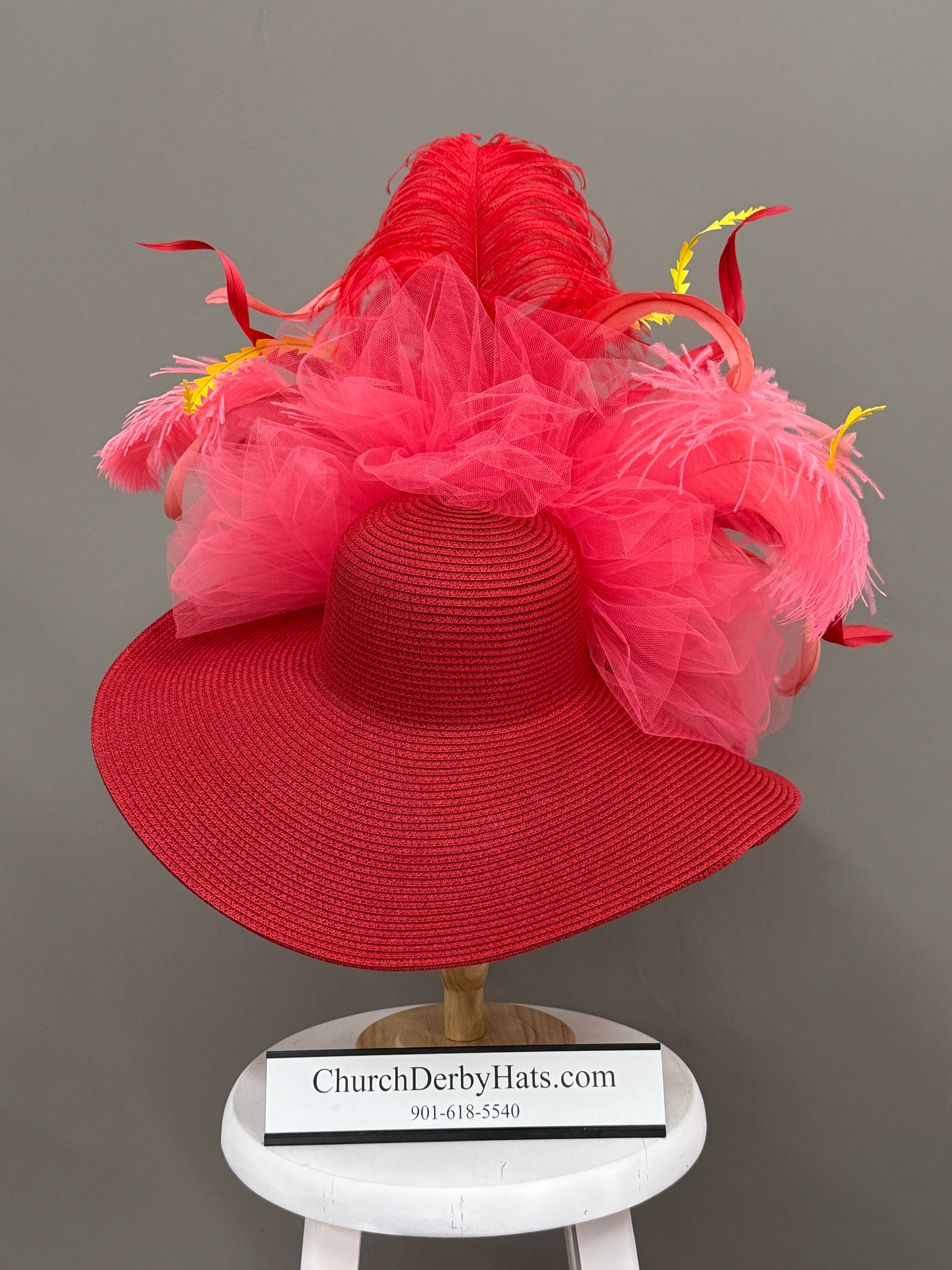 Rochelle Red - Kentucky Derby Hat