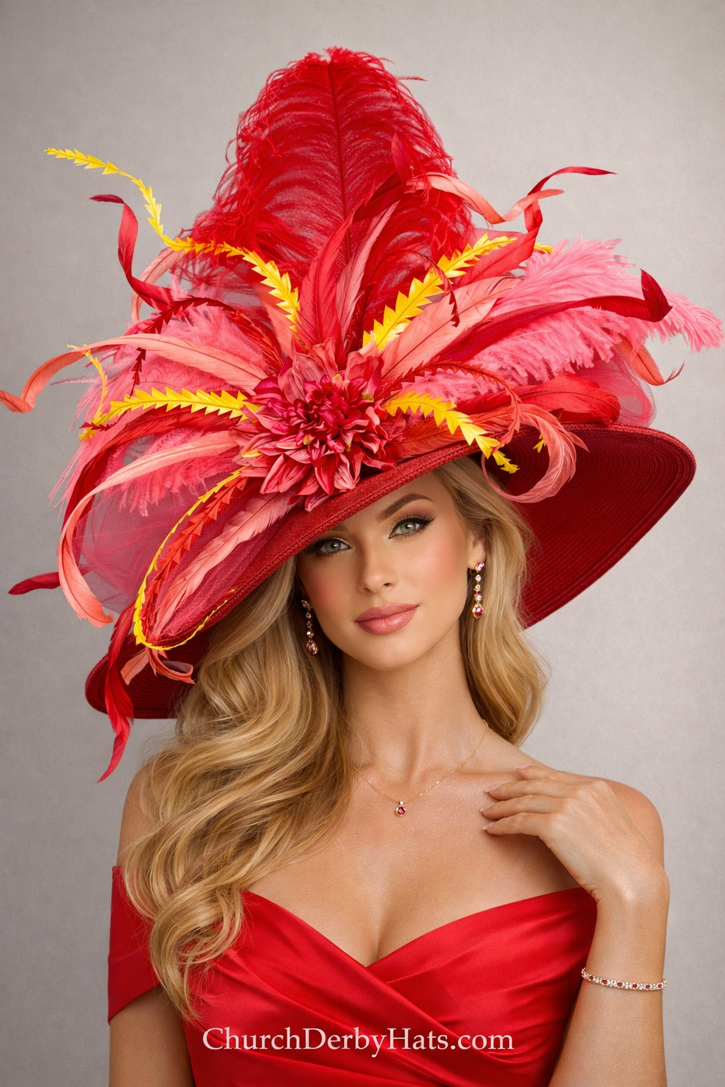 Rochelle Red - Kentucky Derby Hat