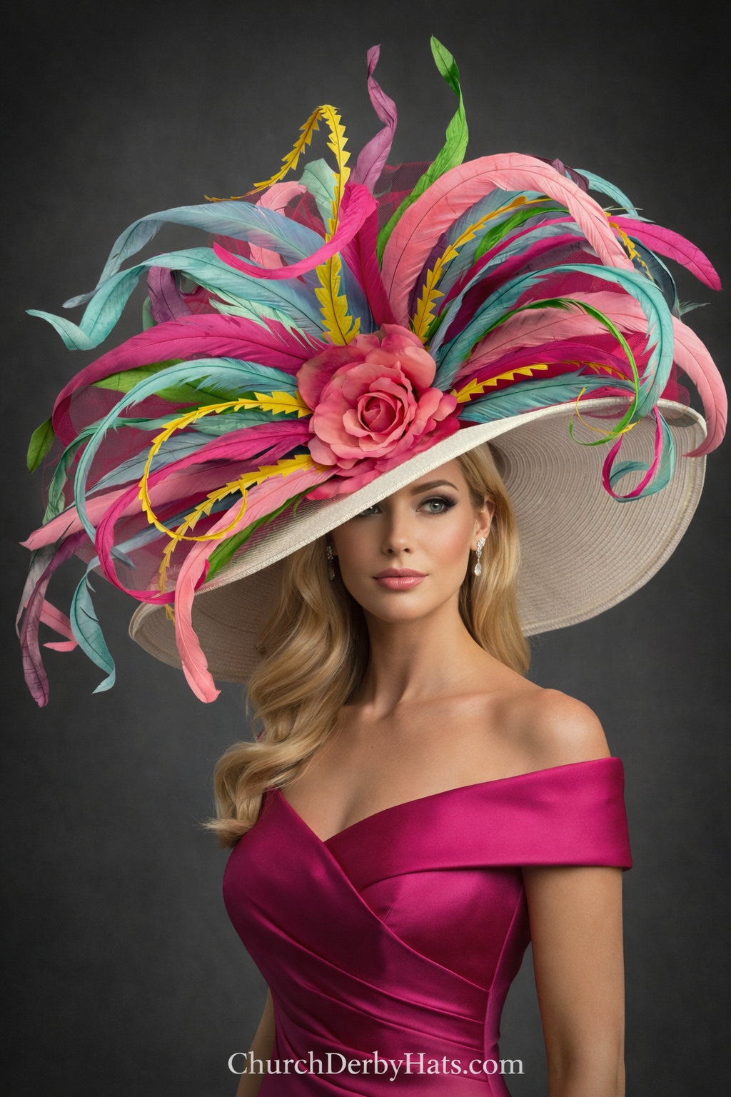 White Rainbow - Kentucky Derby Hat