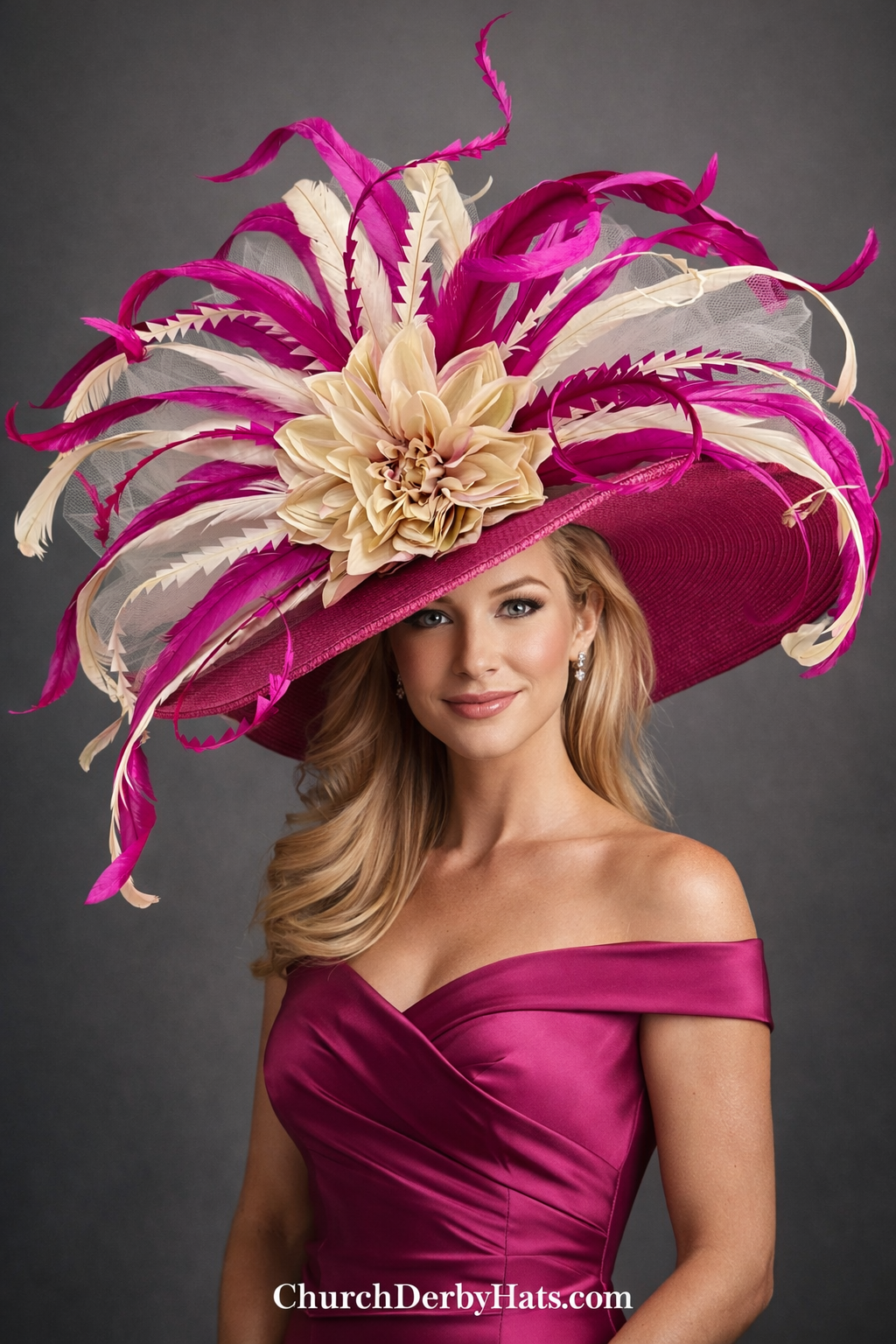 Jewel Pink - Kentucky Derby Hat