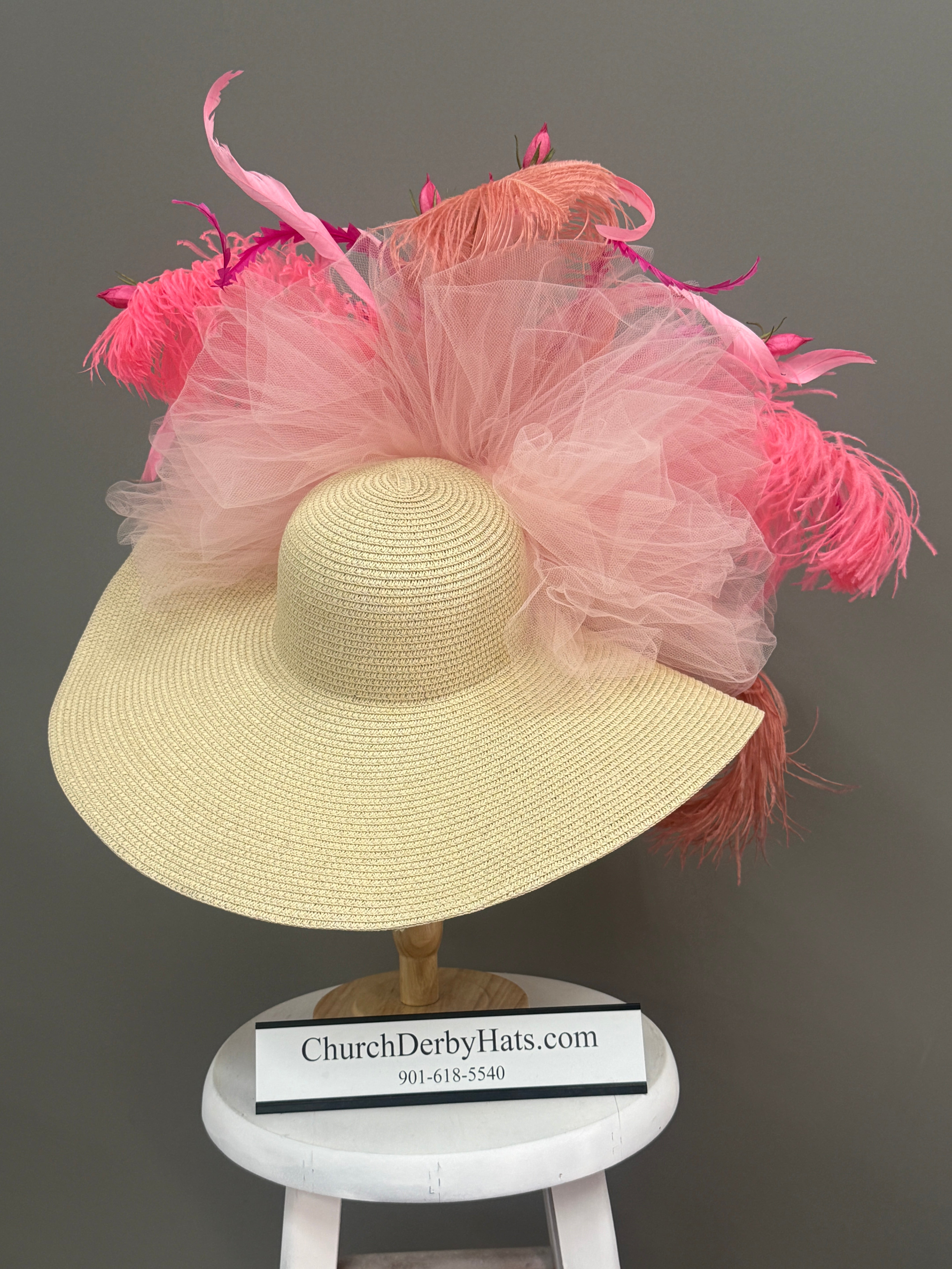 Peachy Pinks - Kentucky Derby Hat