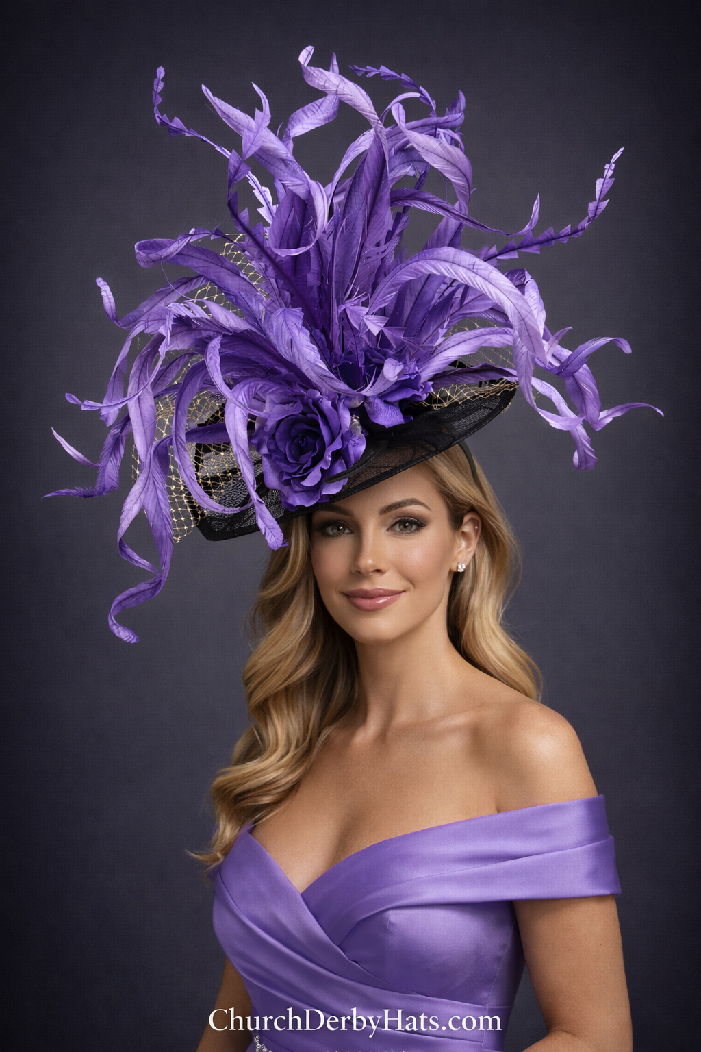 Purple Rose - Kentucky Derby Hat
