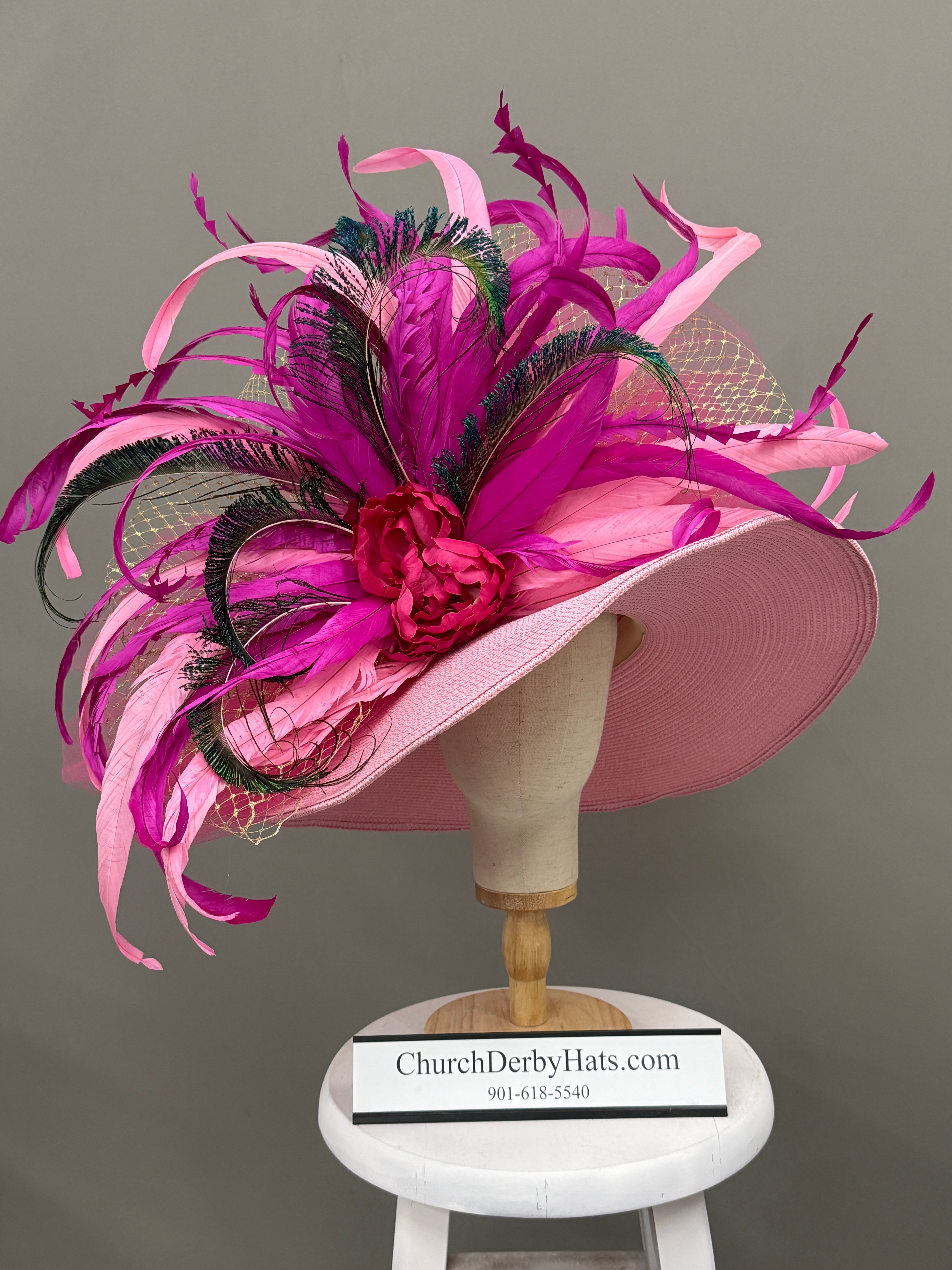Peony Pink - Kentucky Derby Hat