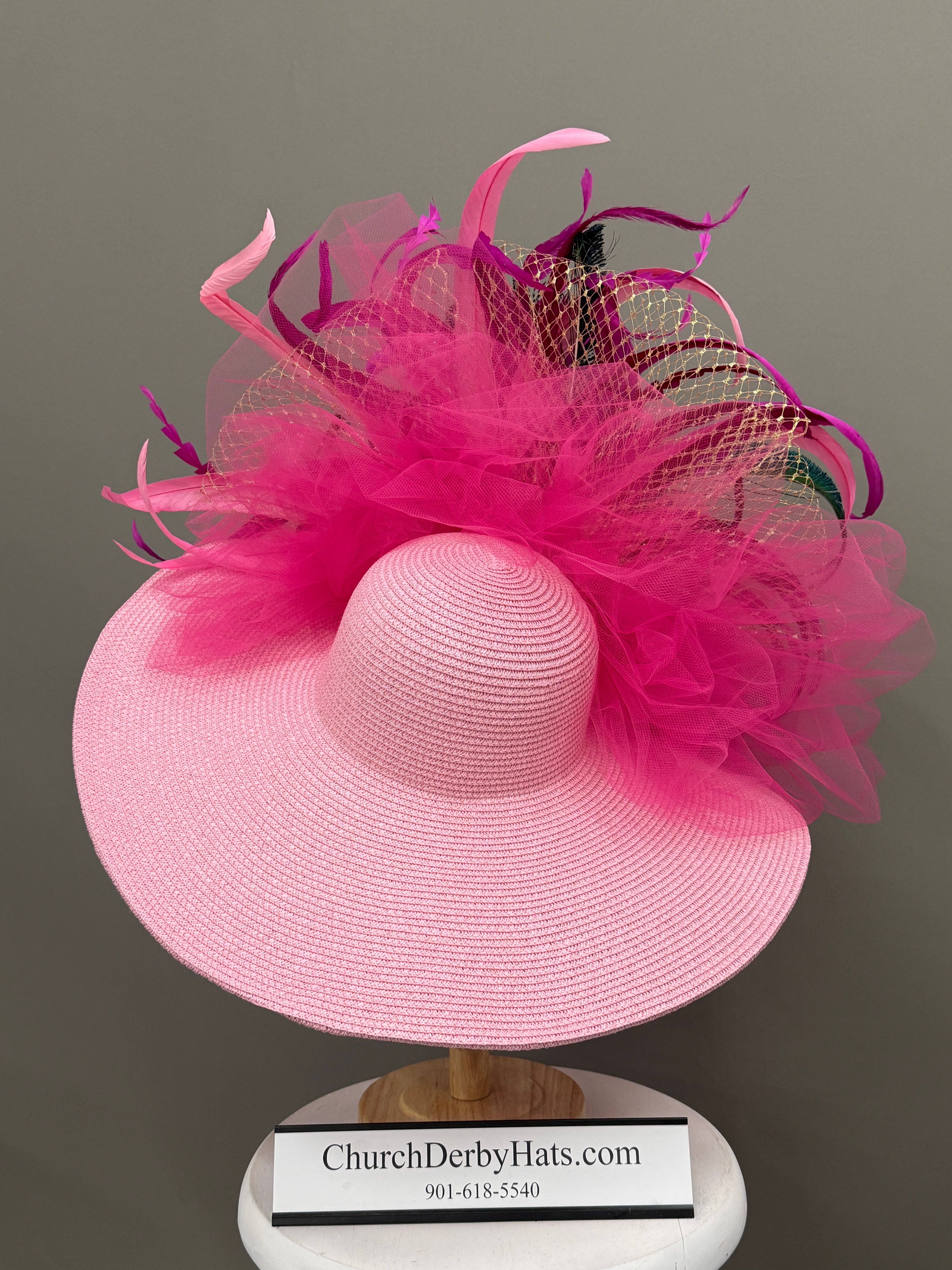 Peony Pink - Kentucky Derby Hat