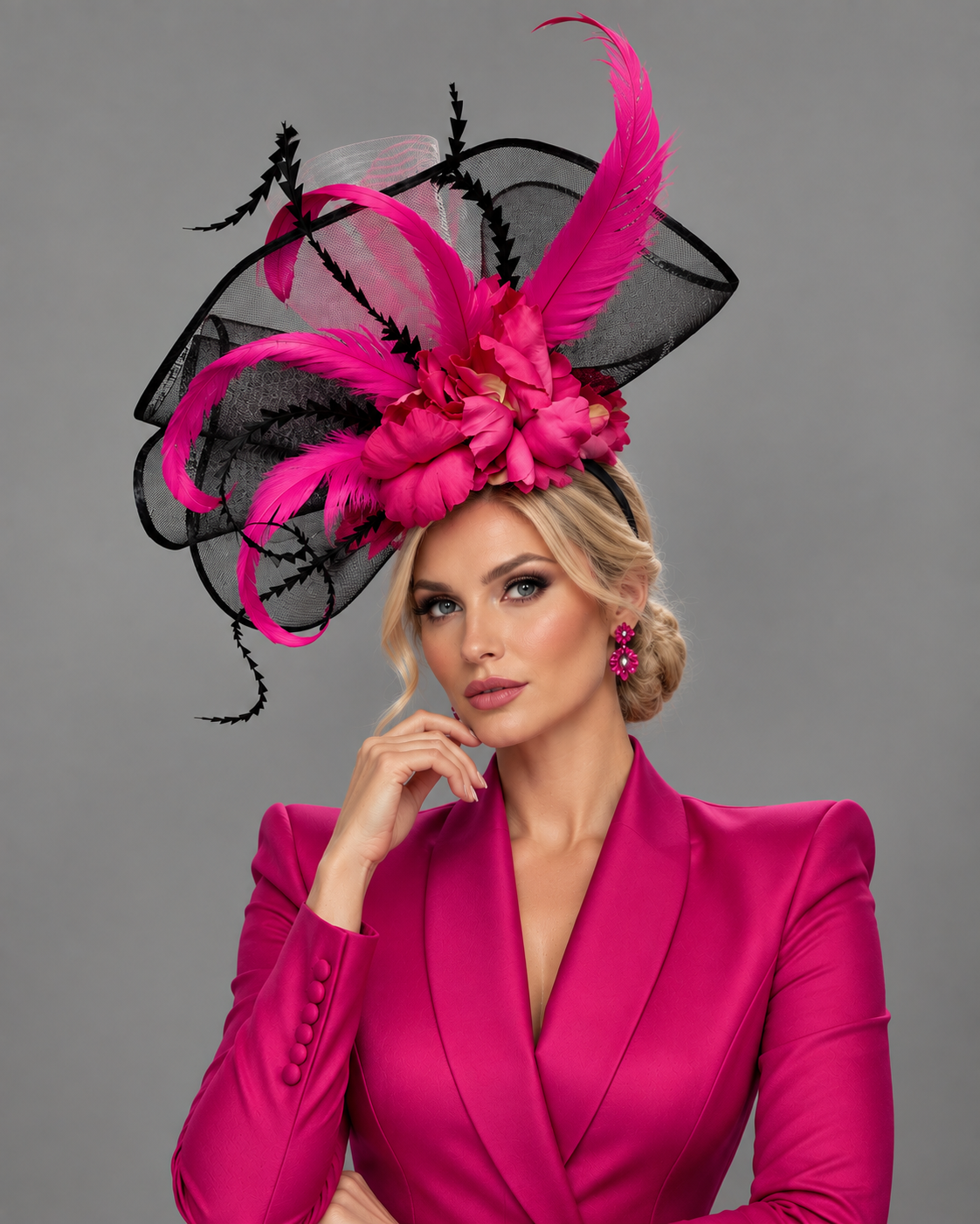 Rebecca Fascinator on Headband