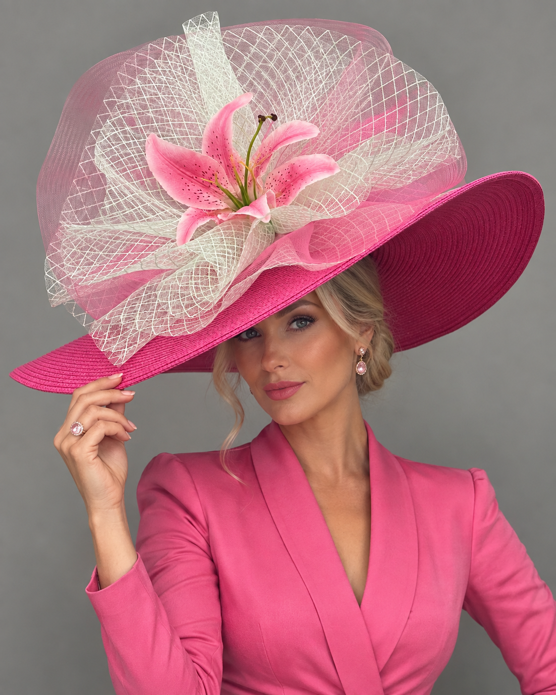 Pink Lily - Kentucky Derby Hat
