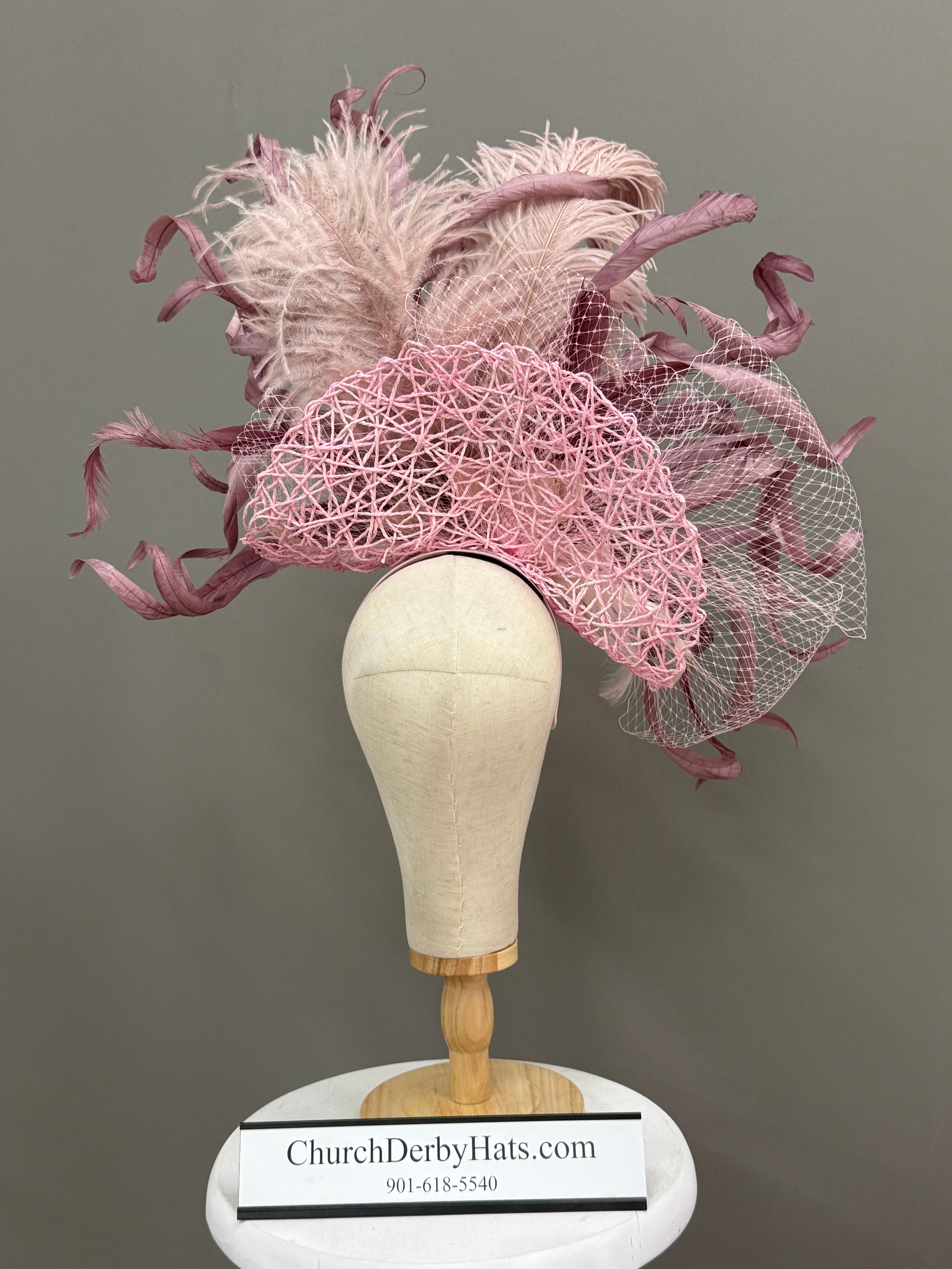 Blush Pink Fascinator - Kentucky Derby Hat