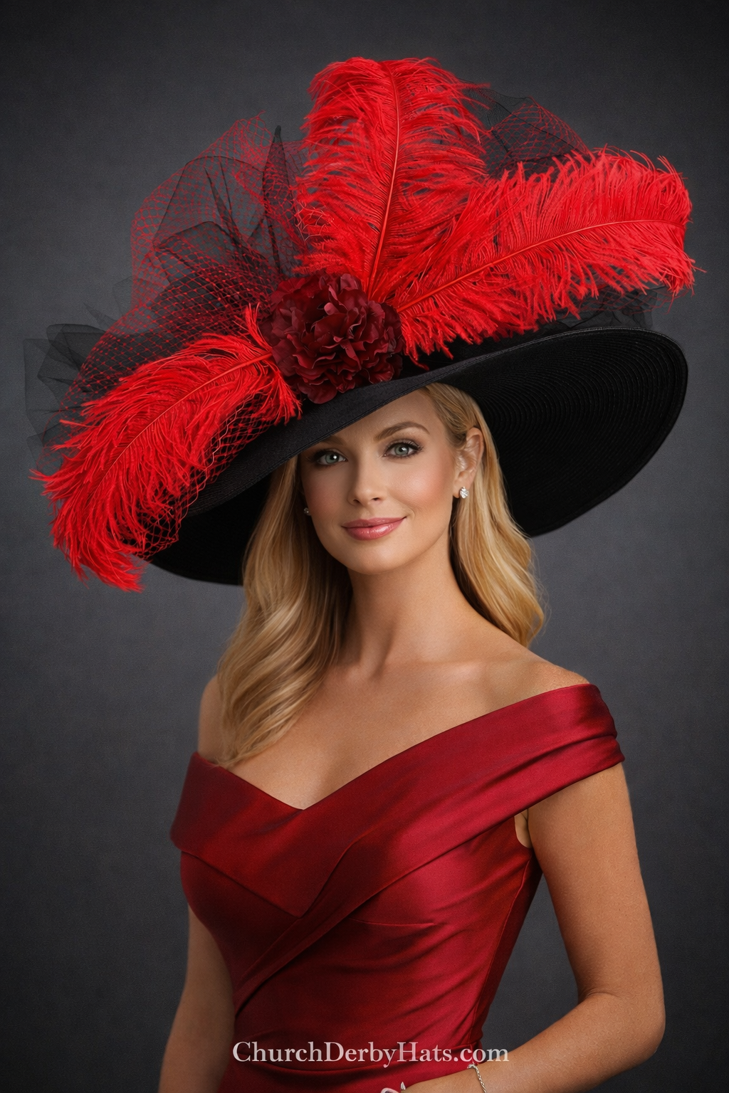 Derby Classic Red - Kentucky Derby Hat