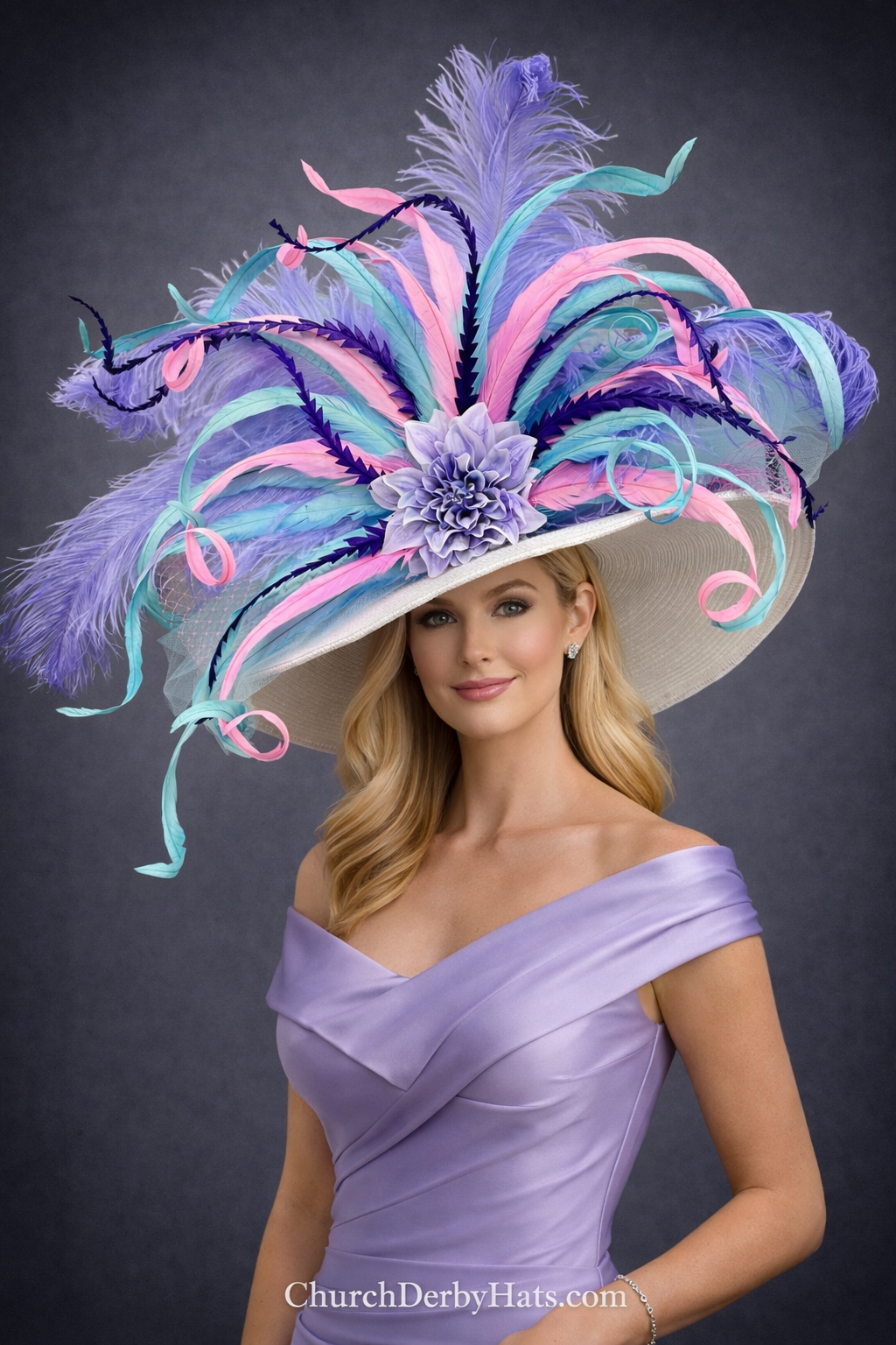 Lena Purple - Kentucky Derby Hat