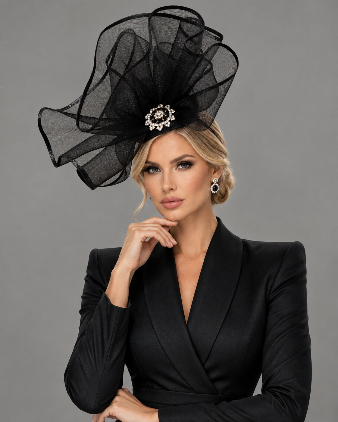 Vogue Black Fascinator on Headband