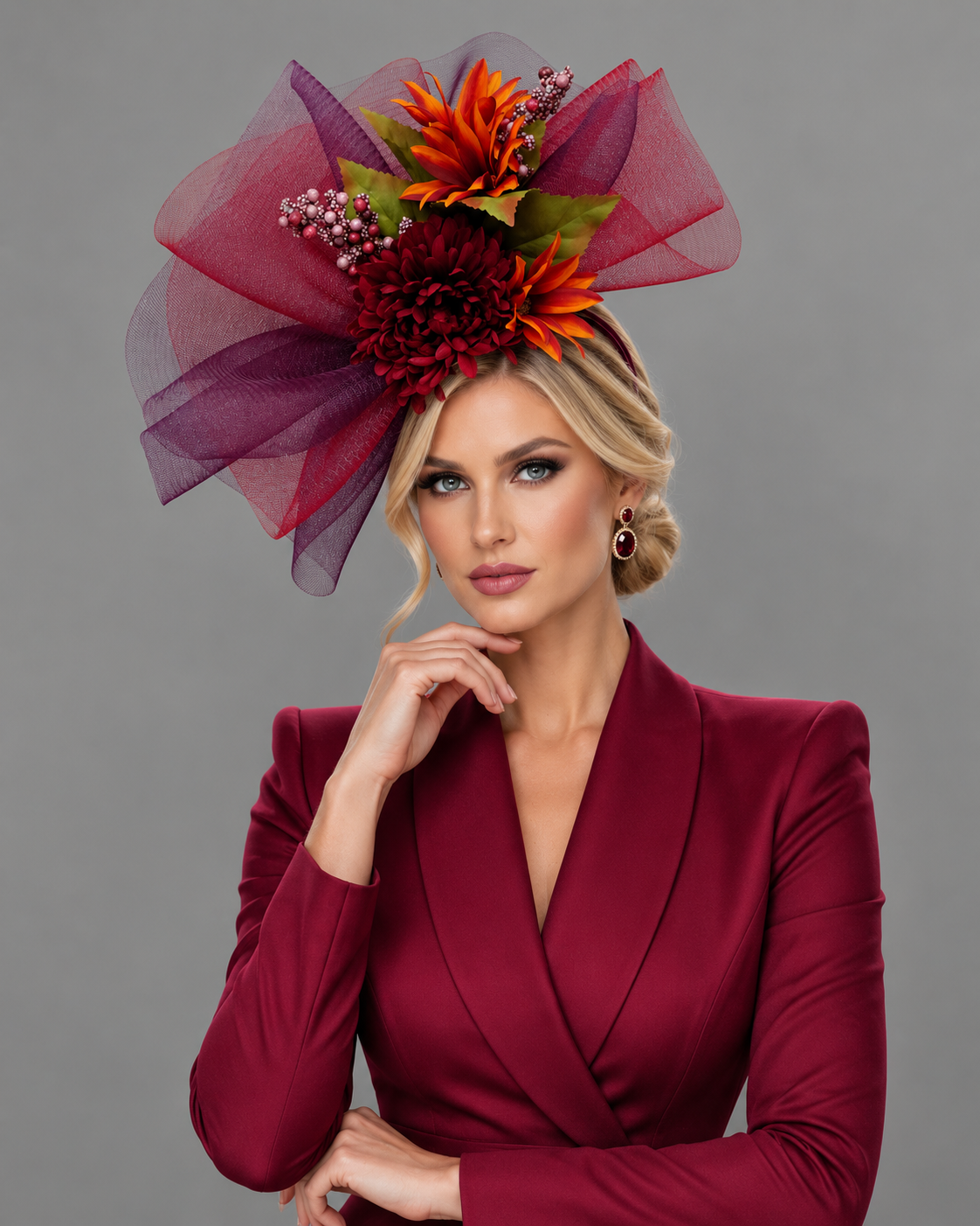 Linda Fascinator on Headband - Kentucky Derby Hat