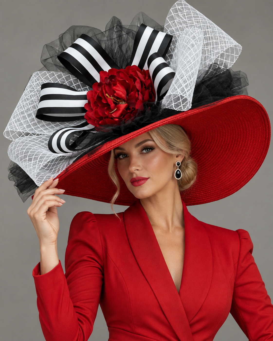 Red Audrey - Kentucky Derby Hat
