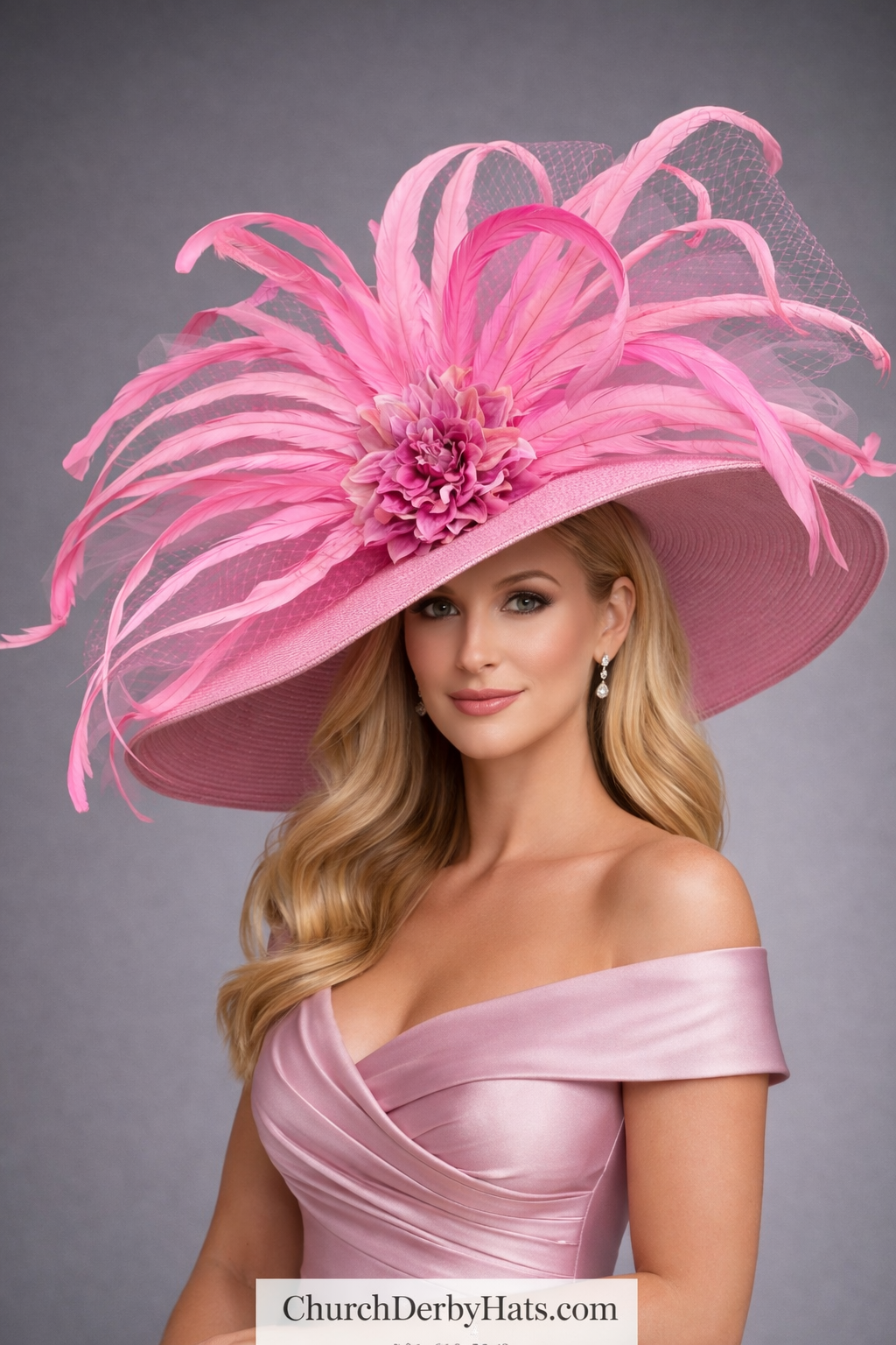 Kelsie Pink - Kentucky Derby Hat