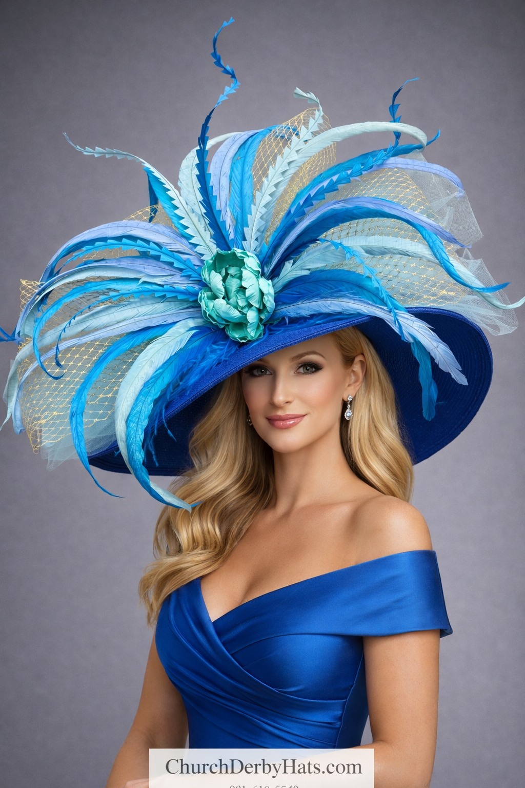 Sapphire Blue - Kentucky Derby Hat