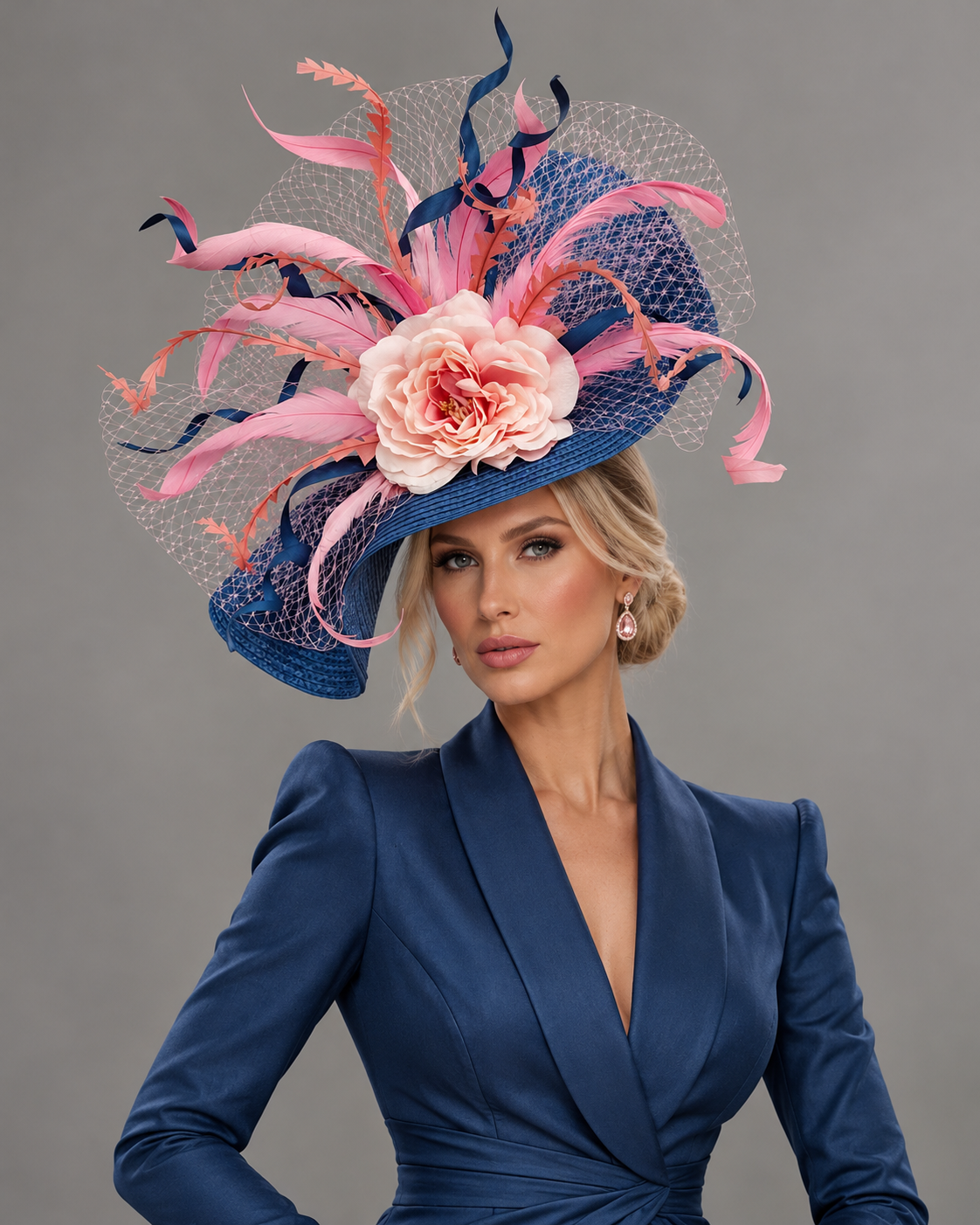 Eugenia - Kentucky Derby Hat - Fascinator on Headband