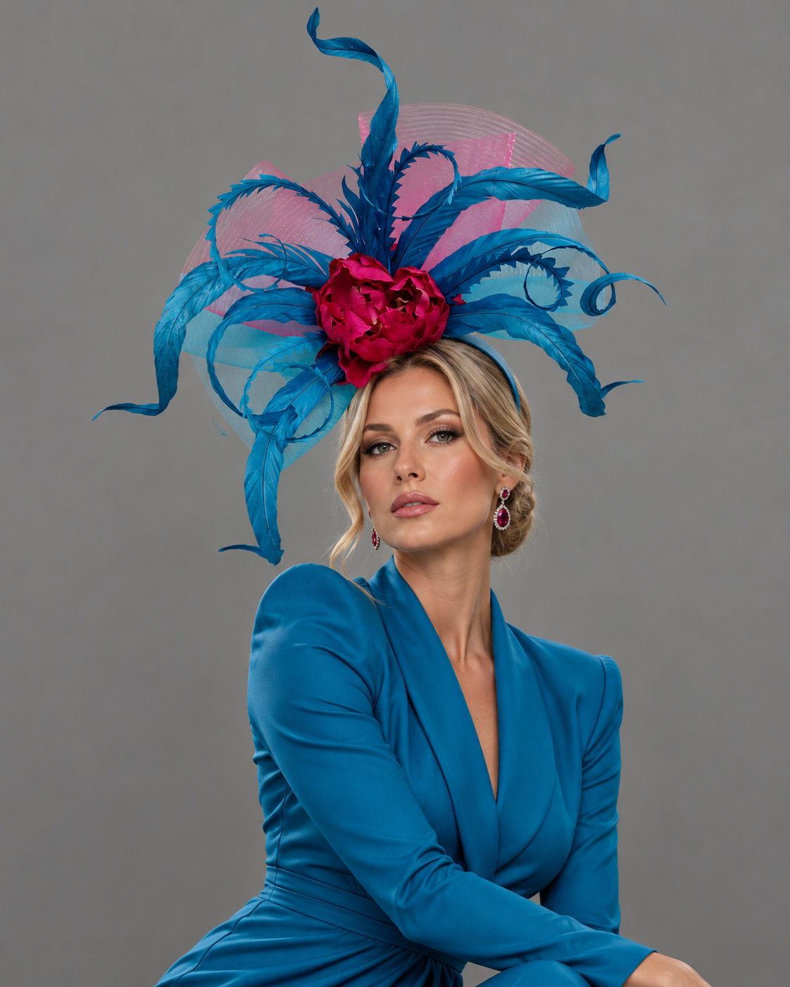 Saraphine Blue - Kentucky Derby Hat - Fascinator