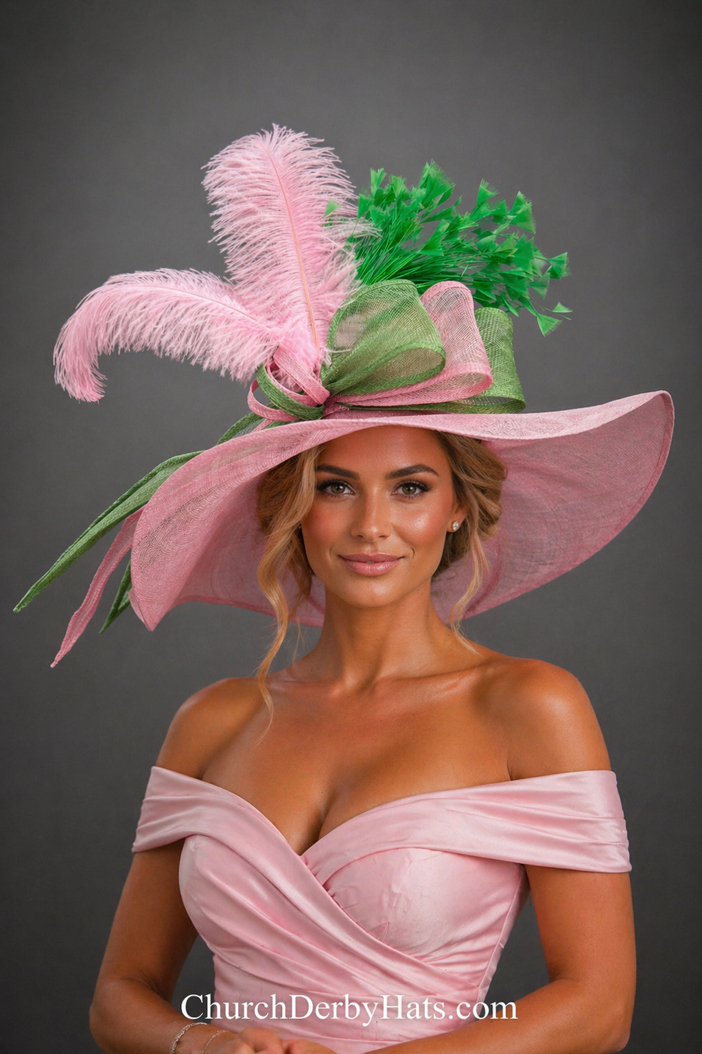 Jace Pink Green - Kentucky Derby Hat