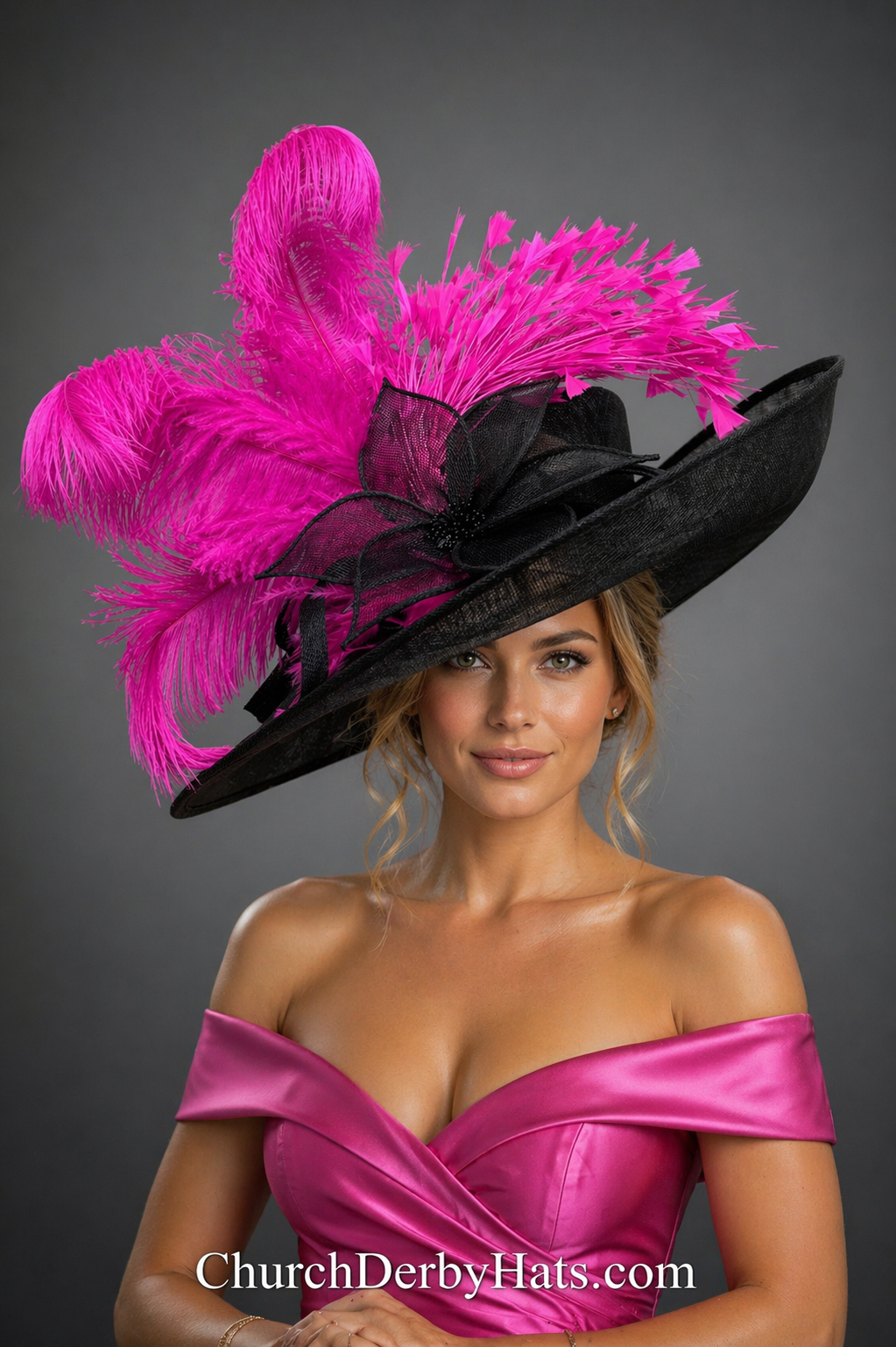 Fuchsia Queen - Kentucky Derby Hat