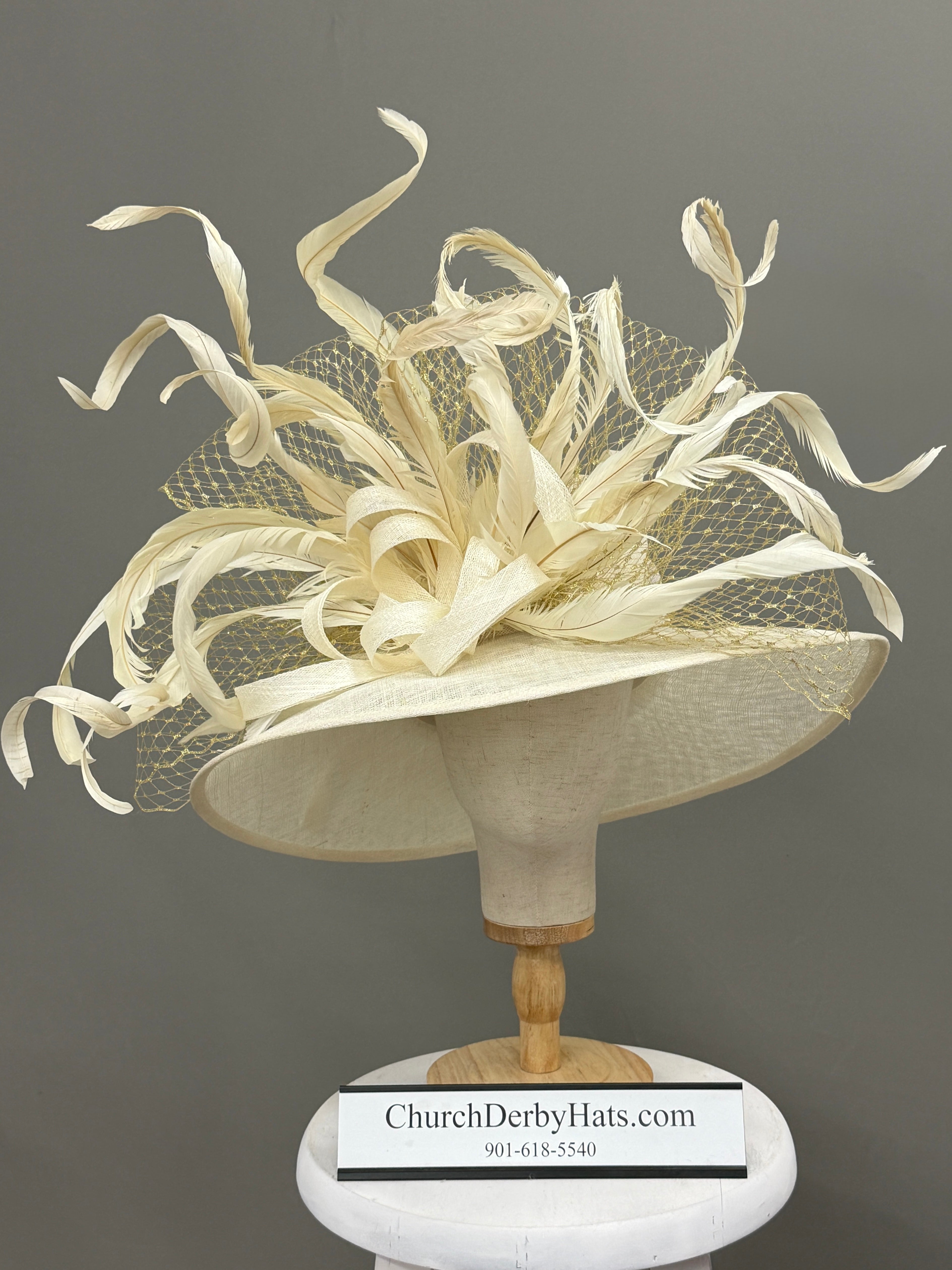 Ivory Gold - Church Derby Hat