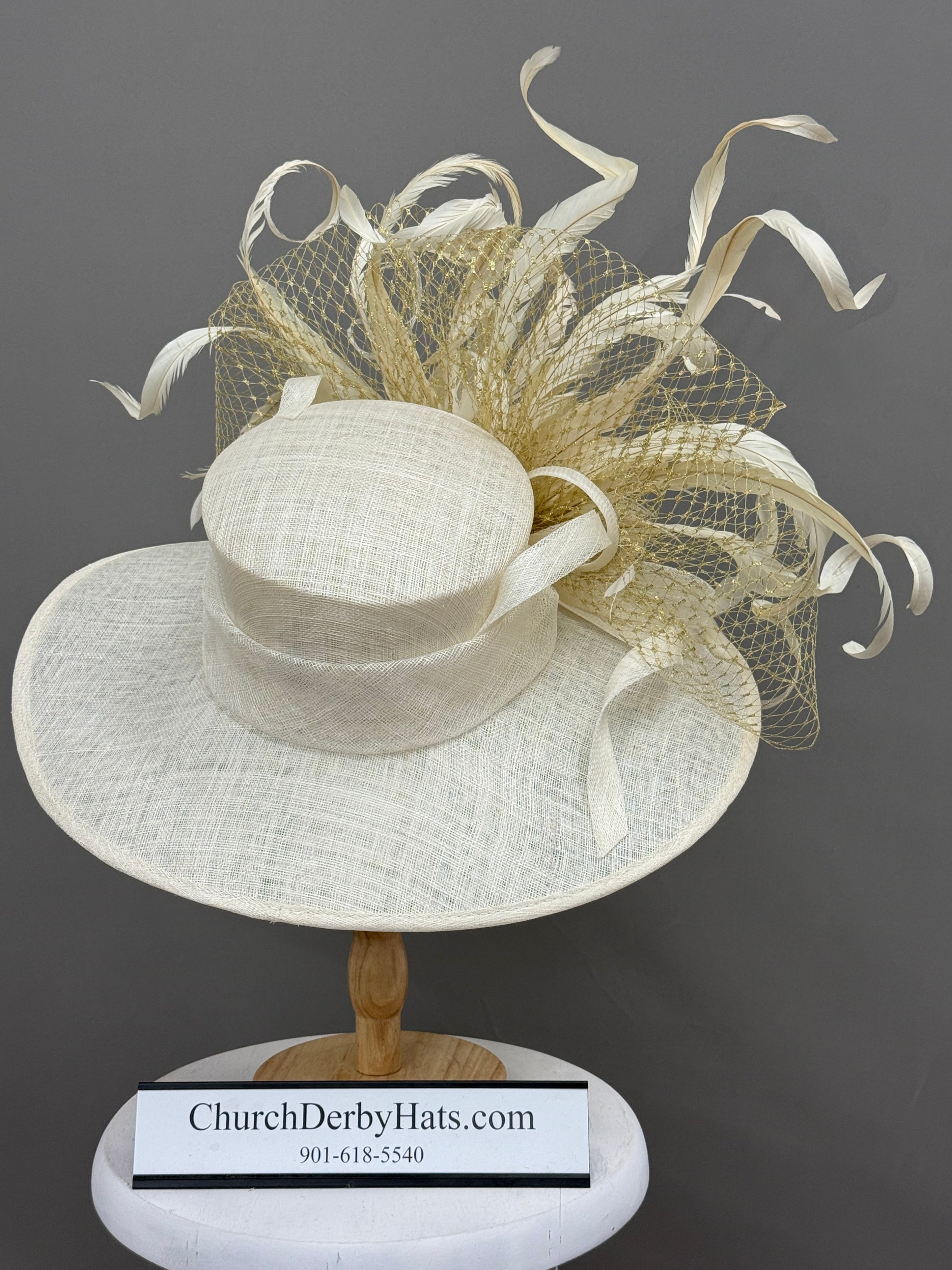 Ivory Gold - Church Derby Hat